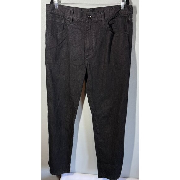 Y2K Sean John Garvey Jeans Mens 36x32 Black Straight Wide Leg Streetwear Hip Hop - Picture 1 of 10